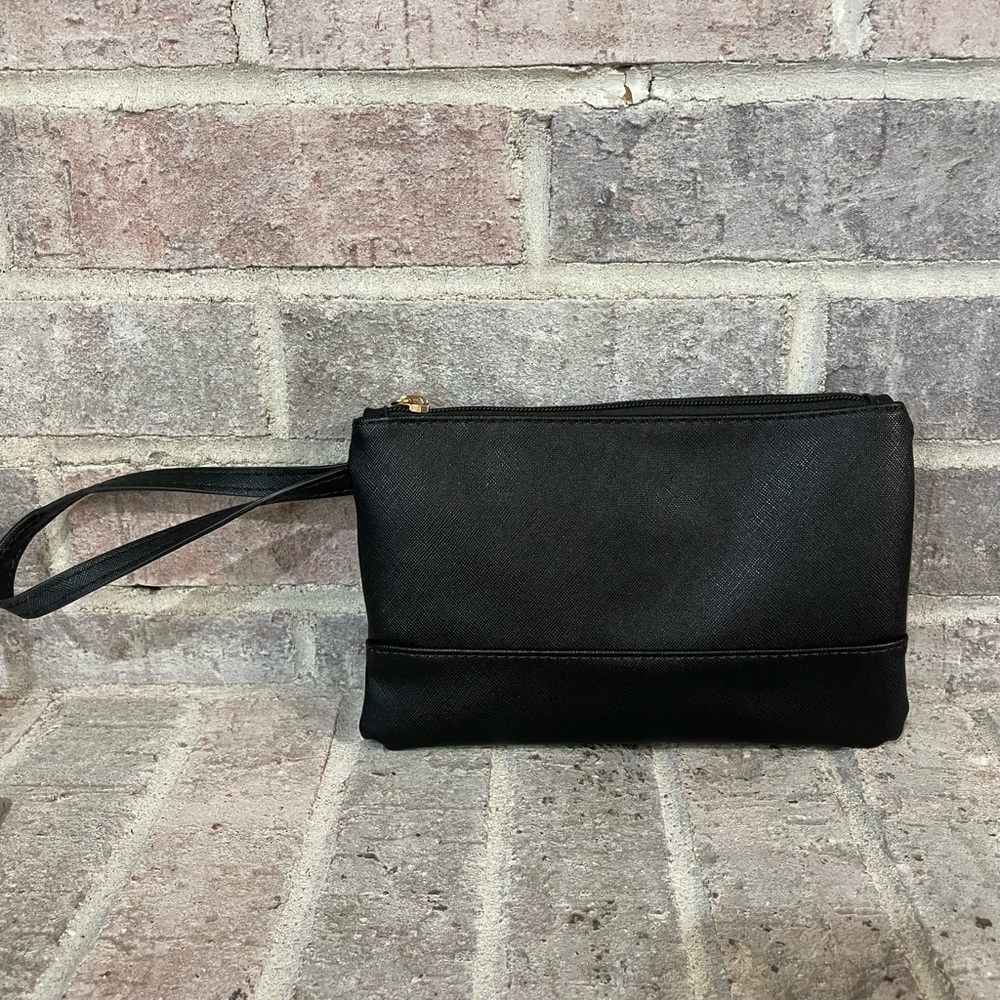 Elegant Black Wristlet Clutch